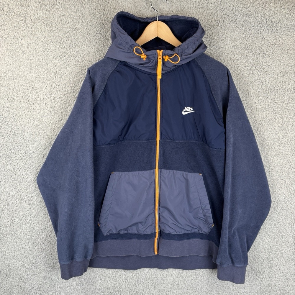 Nike Polar Fleece Tracksuit‎ Jacket Men 2XL Navy Full Zip Hoodie BV3592-410